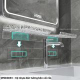  Kệ nhựa dán tường kiểu dáng pha lê bên vòi rửa 