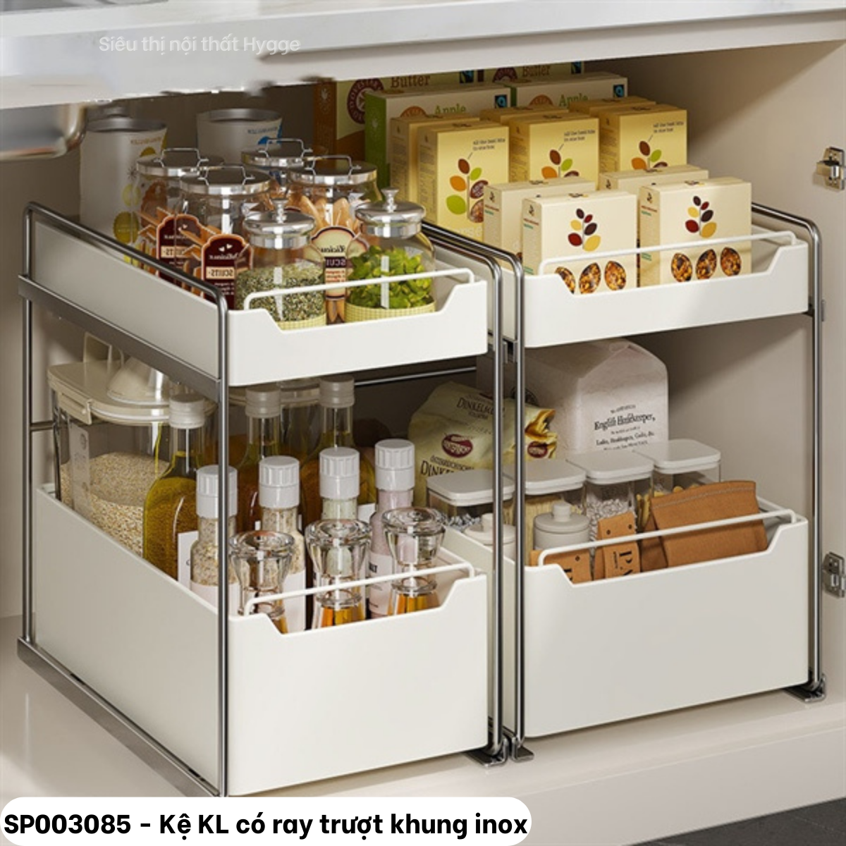  Kệ kim loại có ray trượt khung inox 