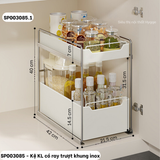  Kệ kim loại có ray trượt khung inox 