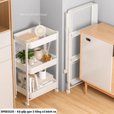  Kệ gấp gọn 3 tầng có bánh xe 