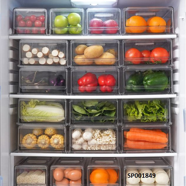  Hộp thực phẩm để tủ lạnh có khay thoát nước 