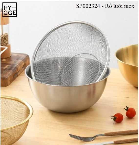  Rổ lưới inox có bo viền đa năng 