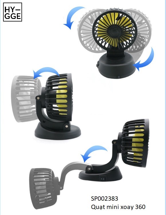 VENTILADOR DOBLE PARA CARRO 306° - VENTILADOR PARA CARRO DOBLE 306° para ca