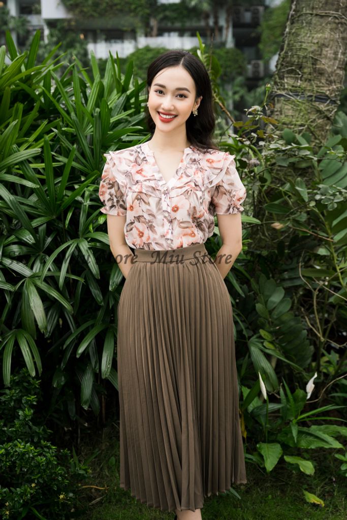 Chân váy xếp ly công sở nữ ĐẸP dễ thương thanh lịch trẻ trung  Andora