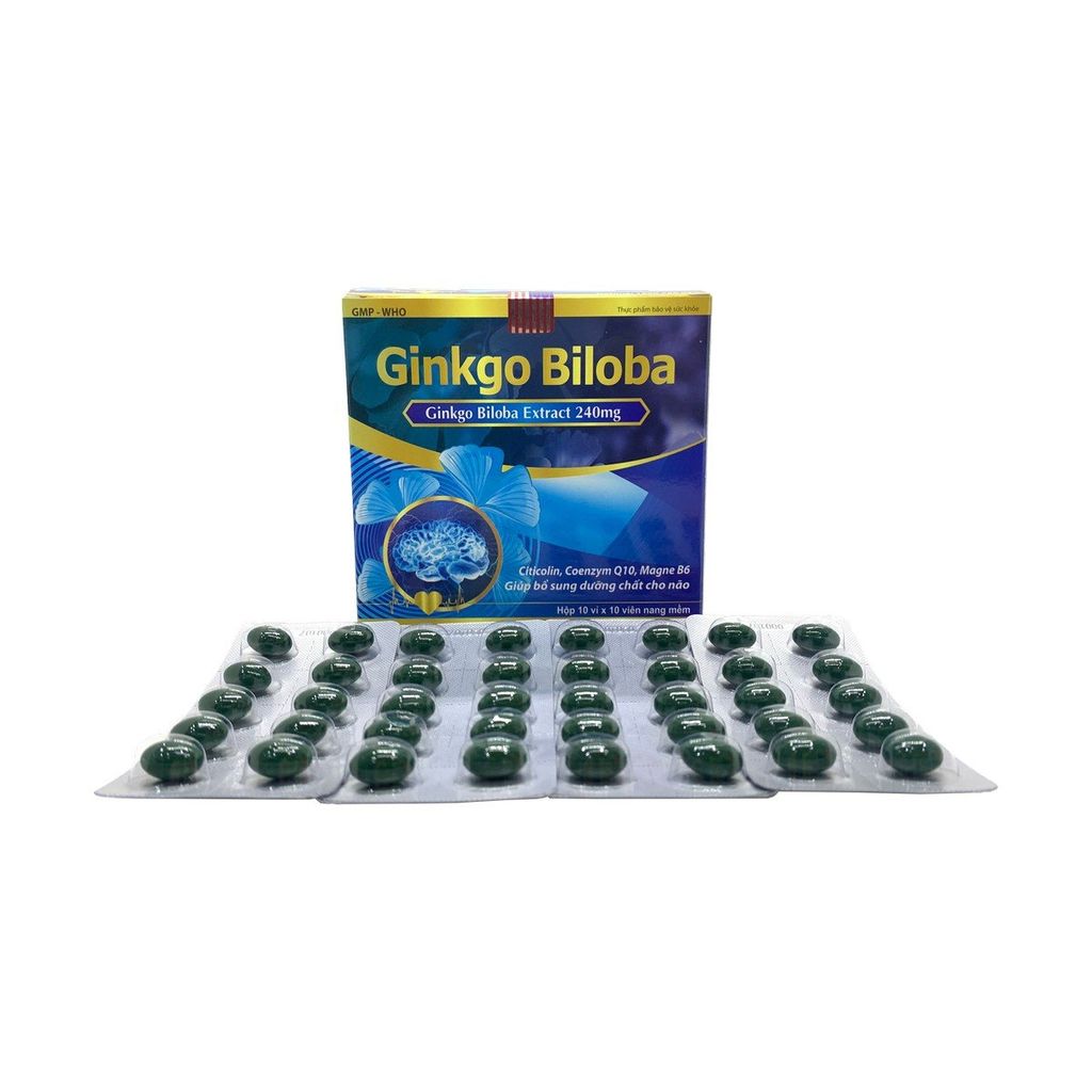 Ginkgo biloba 240 (xanh dương) giảm các triệu chứng thiểu năng tuần hoàn não