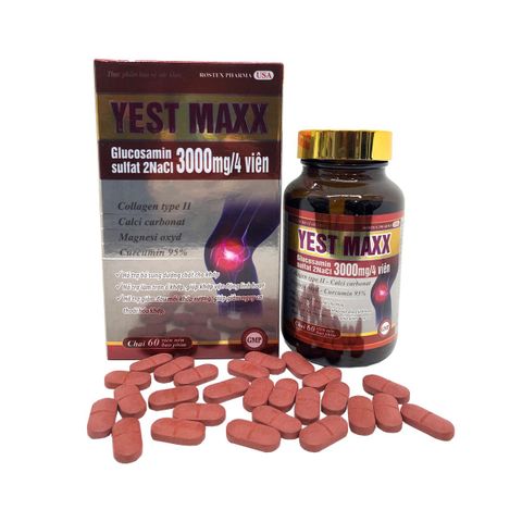 Viên khớp Yest Maxx (đỏ trắng) bổ sung Glucosamin 3000mg