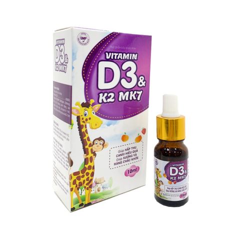 Vitamin D3 & K2 MK7 (hộp tím) giúp tăng cường hấp thụ canxi