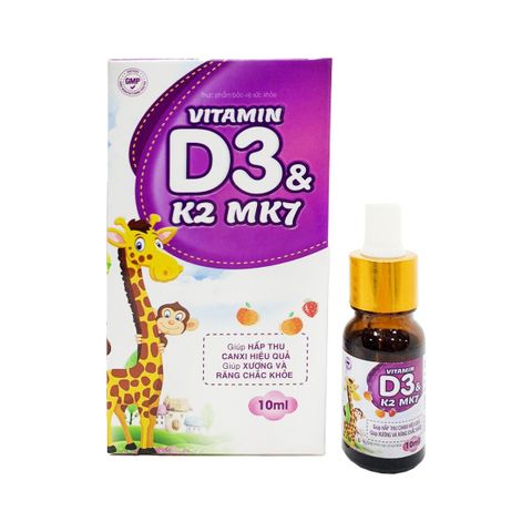 Vitamin D3 & K2 MK7 (hộp tím) giúp tăng cường hấp thụ canxi