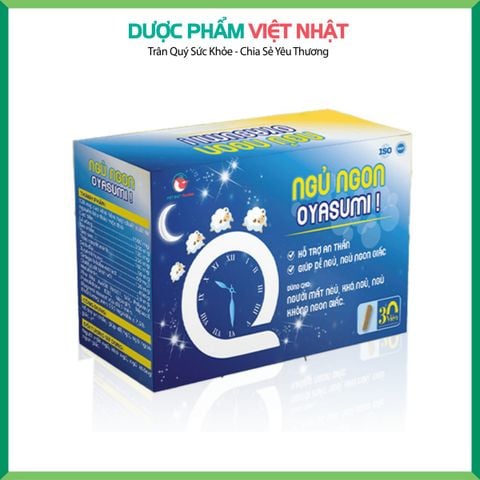 Ngủ Ngon Oyasumi Việt Nhật, giúp an thần, giúp dễ ngủ, giúp ngủ sâu giấc (hộp màu xanh)