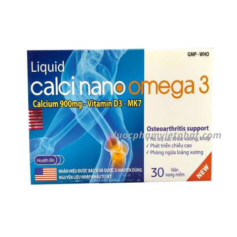 Liquid Calci Nano Omega 3 (xanh)