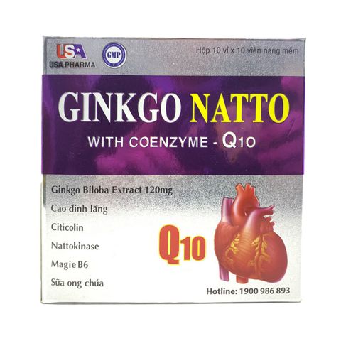 Viên uống bổ não Ginkgo Natto 120Mg (tím bạc) tăng tuần hoàn não