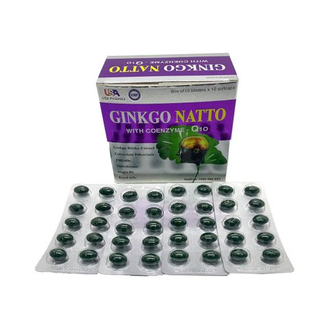 Viên uống bổ não Ginkgo Natto 120Mg (tím bạc) tăng tuần hoàn não