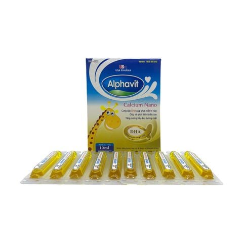 Siro Alphavit Calcium Nano giúp bé phát triển chiều cao