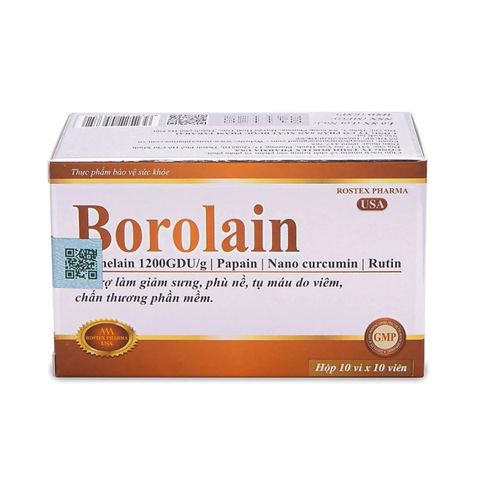 Viên uống Borolain Rostex giảm sưng đau phù nề