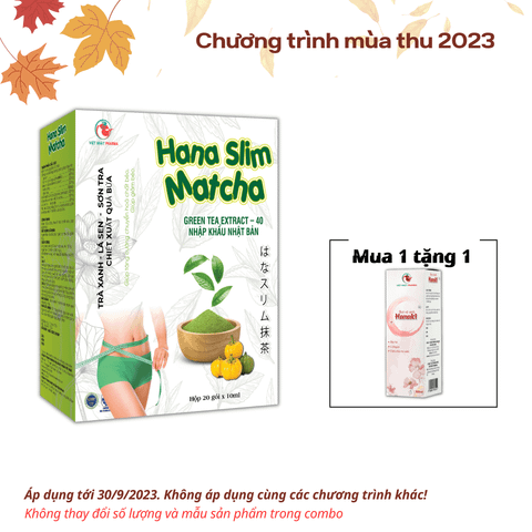 Mua 1 Nước Uống Detox Giảm Cân Hana Slim Matcha (Lá Trà) tặng 1 Bọt vệ sinh HANAKI dành cho nữ (hồng)