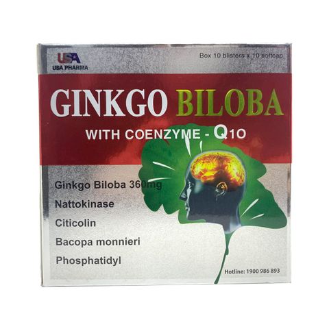 Hoạt huyết dưỡng não Ginkgo Biloba With Coenzym Q10 (360Mg Đỏ Bạc)