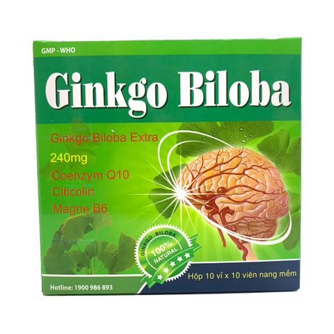 Ginkgo biloba 240 (xanh lá nhạt) giảm thiểu năng tuần hoàn não