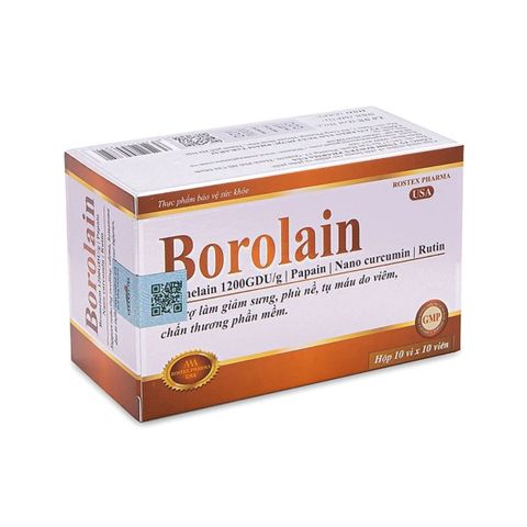 Viên uống Borolain Rostex giảm sưng đau phù nề