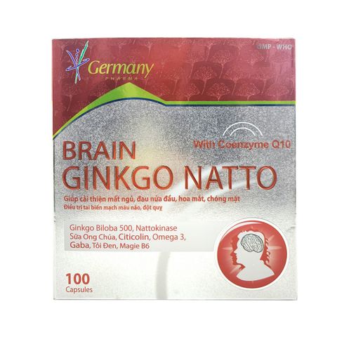 Hoạt huyết dưỡng não Brain Ginkgo Natto with Coenzym Q10 đỏ bạc