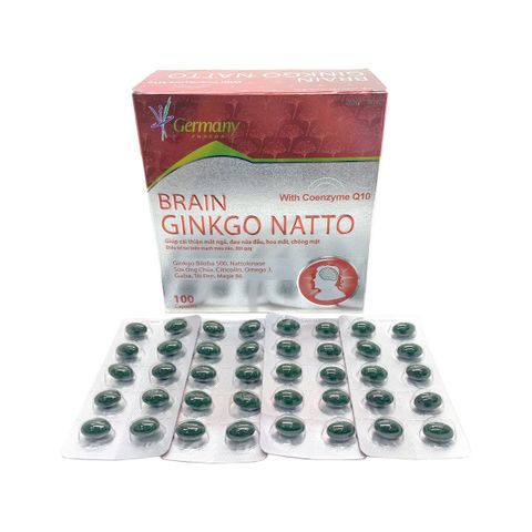 Hoạt huyết dưỡng não Brain Ginkgo Natto with Coenzym Q10 đỏ bạc