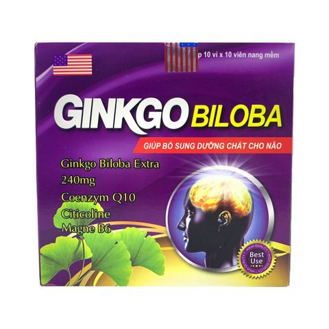 Ginkgo biloba 240 (tím) giảm các triệu chứng thiểu năng tuần hoàn não