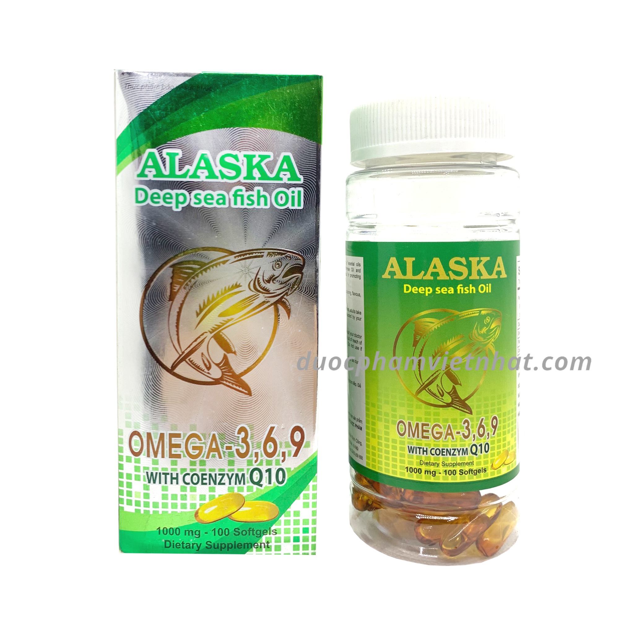 Viên dầu cá ALASKA OMEGA 369 xanh hỗ trợ thị lực