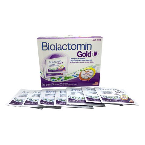 Cốm bổ sung lợi khuẩn Probiotics Biolactomin Gold (tím)