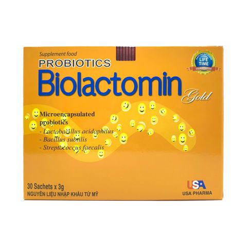 Cốm bổ sung lợi khuẩn Probiotics Biolactomin Gold (vàng)