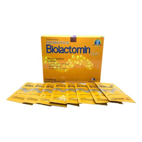 Cốm bổ sung lợi khuẩn Probiotics Biolactomin Gold (vàng)
