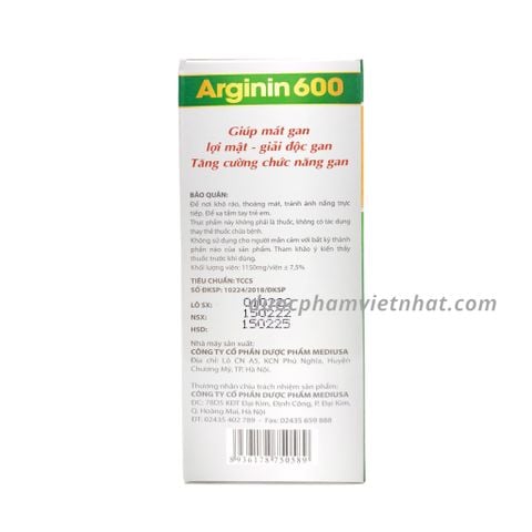 Arginin 600 (xanh lá)