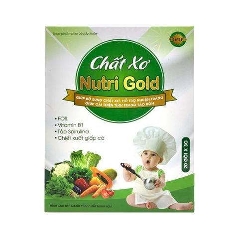 Chất xơ Nutri Gold giúp nhuận tràng giảm táo bón