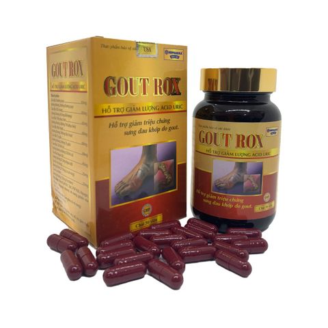 Viên uống Gout Rox hỗ trợ giảm triệu chứng sưng đau khớp do gout