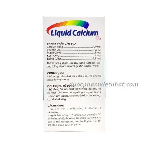 Liquid Calcium D3 (Dải 7 màu)