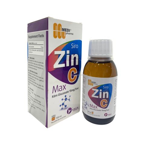 Siro Zin C max bổ sung kẽm, tăng sức đề kháng