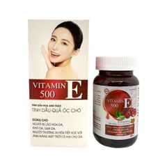 Viên uống đẹp da Vitamin E 500 óc chó hỗ trợ làm đẹp da