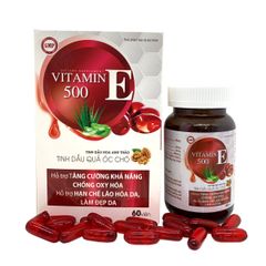 Viên uống đẹp da Vitamin E 500 óc chó hỗ trợ làm đẹp da