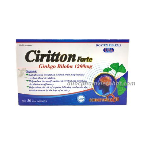 N4_(Hàng Thanh Lý) Ciritton Forte Ginkgo Biloba 1200Mg