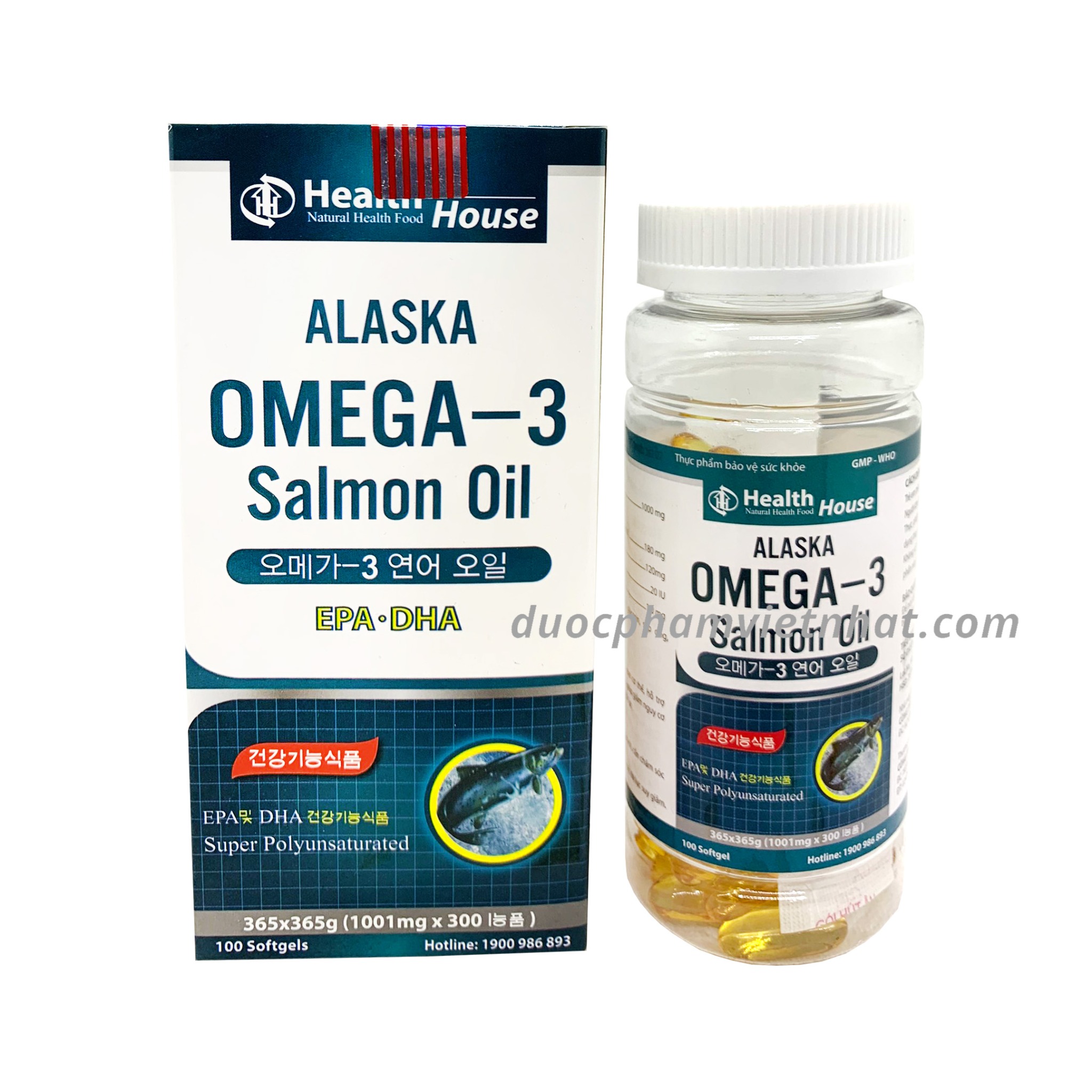 Viên dầu cá ALASKA OMEGA3 SALMON OIL bổ sung dưỡng chất cho mắt