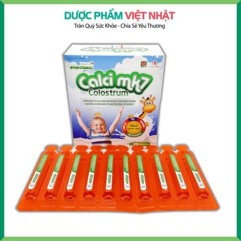 Siro Calci MK7 Colostrum bổ sung canxi giúp xương, răng chắc khỏe