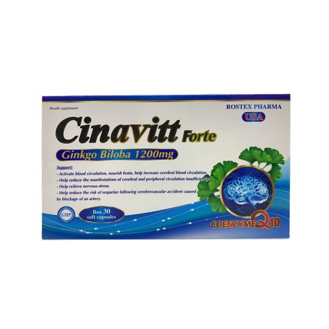 Hoạt huyết dưỡng não Cinavitt Forte ginkgo biloba 1200mg