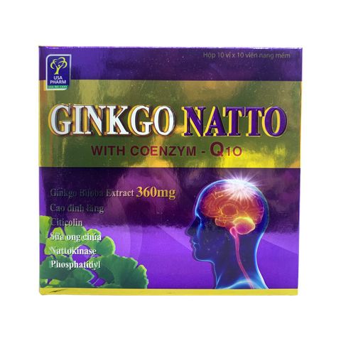 Viên uống dưỡng não Ginkgo Natto With Coenzym Q10 360Mg (tím vàng)