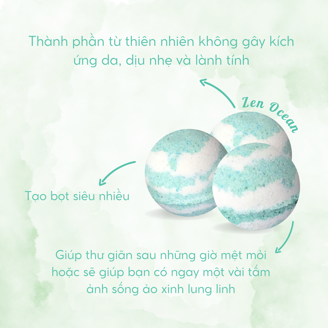 ZEN OCEAN [Labbi] Bubble Bath bomb / Vi??n t???o b???t b???n t???m / Bom t???m t??? ...
