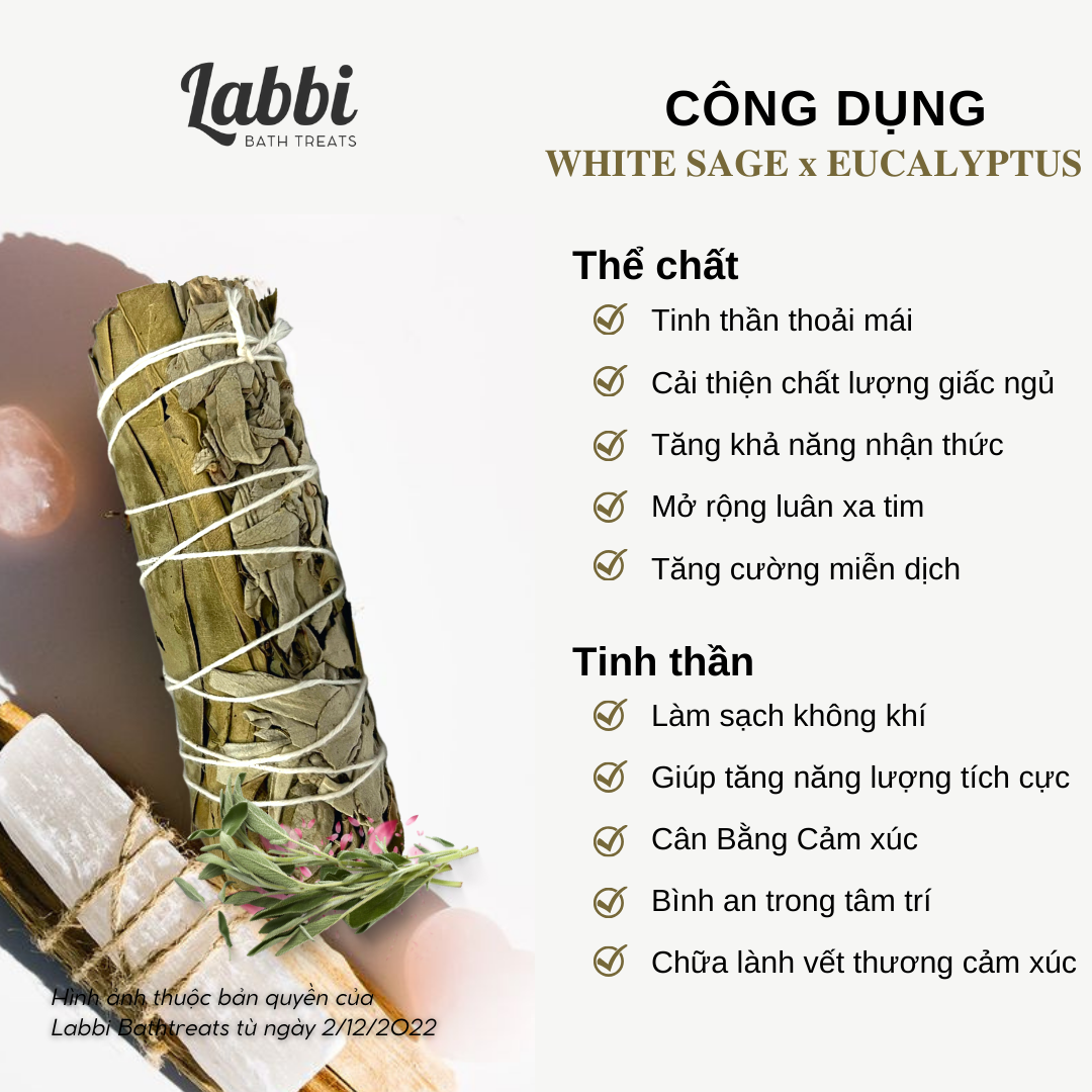 [Labbi] Xô thơm trắng & Bạch đàn (White sage x Eucalyptus) - Tiếp thêm ...