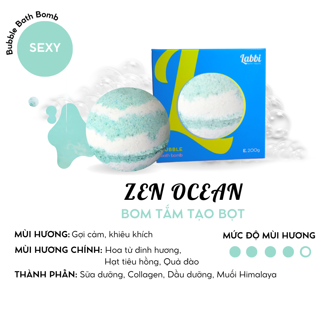 ZEN OCEAN [Labbi] Bubble Bath bomb / Vi??n t???o b???t b???n t???m / Bom t???m t??? ...