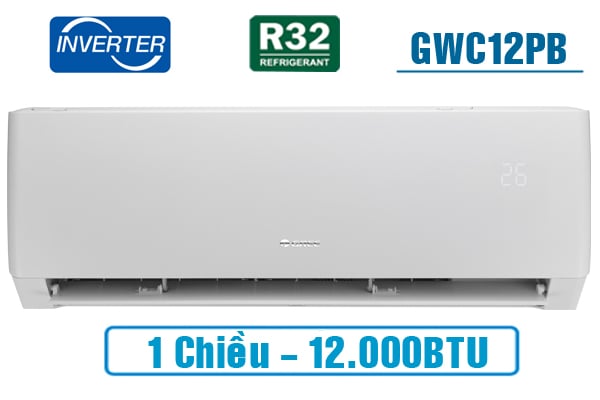 Gree GWC12PB-K3D0P4, Điều hòa Gree 12000BTU 1 chiều inverter