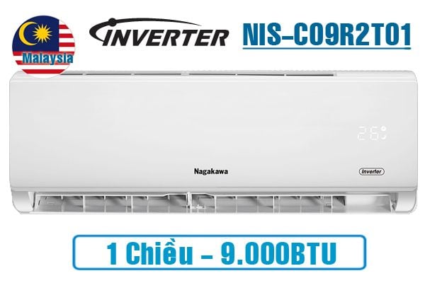  Điều hòa Nagakawa 9000BTU 1 chiều inverter NIS-C09R2T01 