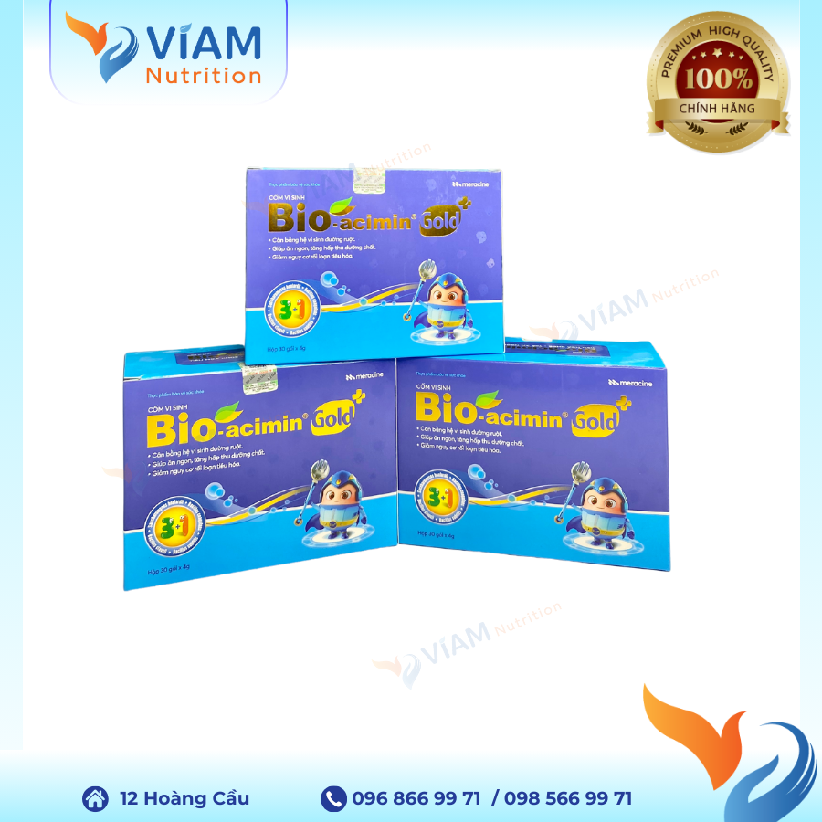  Bio acimin Gold - Tiêu hoá khỏe, trẻ ăn ngon 