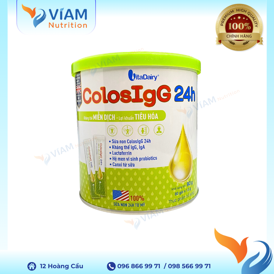  Sữa non ColosIgG 24h - Lon 60 gói 