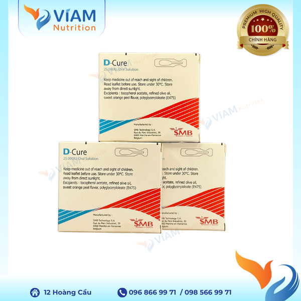  D cure 25.000IU (Hộp 4 ống) 