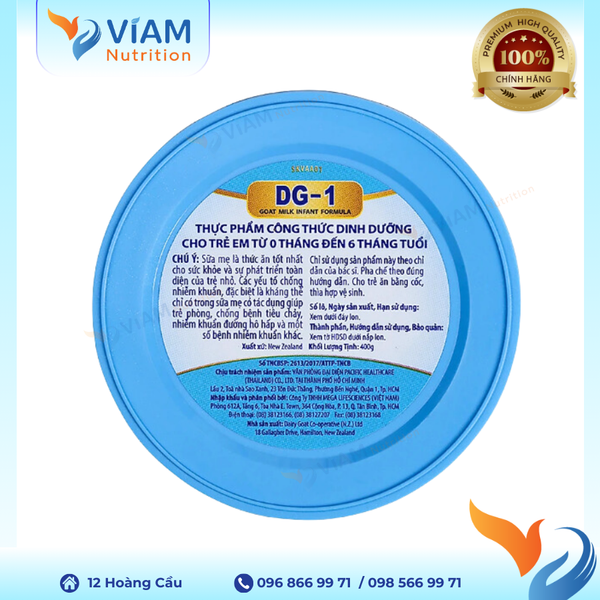  Sữa dê DG-1 400g (0-6 tháng) 